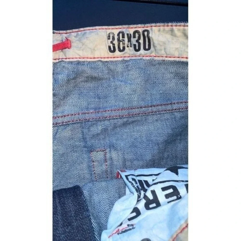 Converse One Star Premium Denim Vintage Straight distressed Jeans size 36 x 30